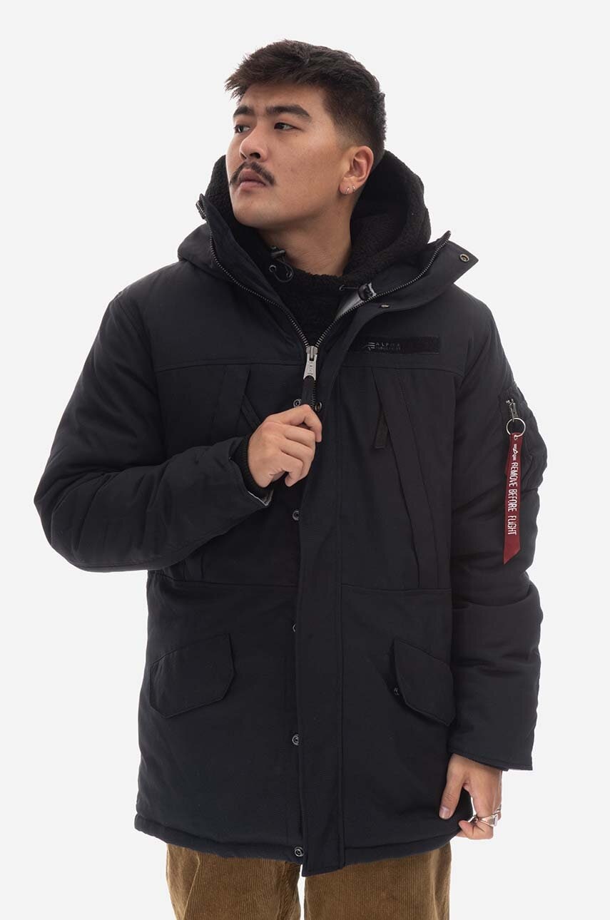 Alpha Industries parka N3B Expedition Parka men s black color at PRM US