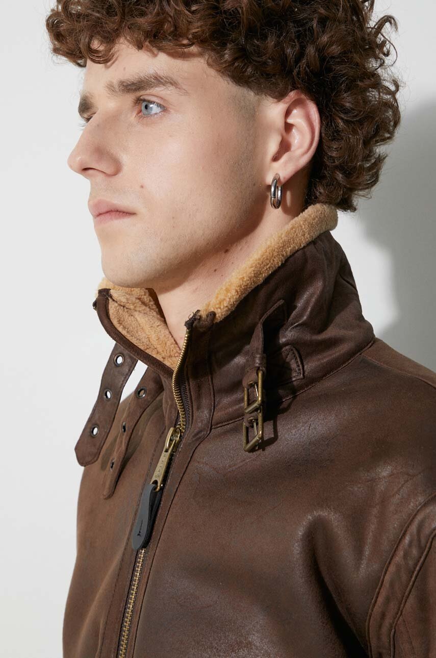 ジャケット・アウター Alpha Industries JACKET B-3 BROWN Alpha Industries jacket B3 Arctic men's brown color at PRM US
