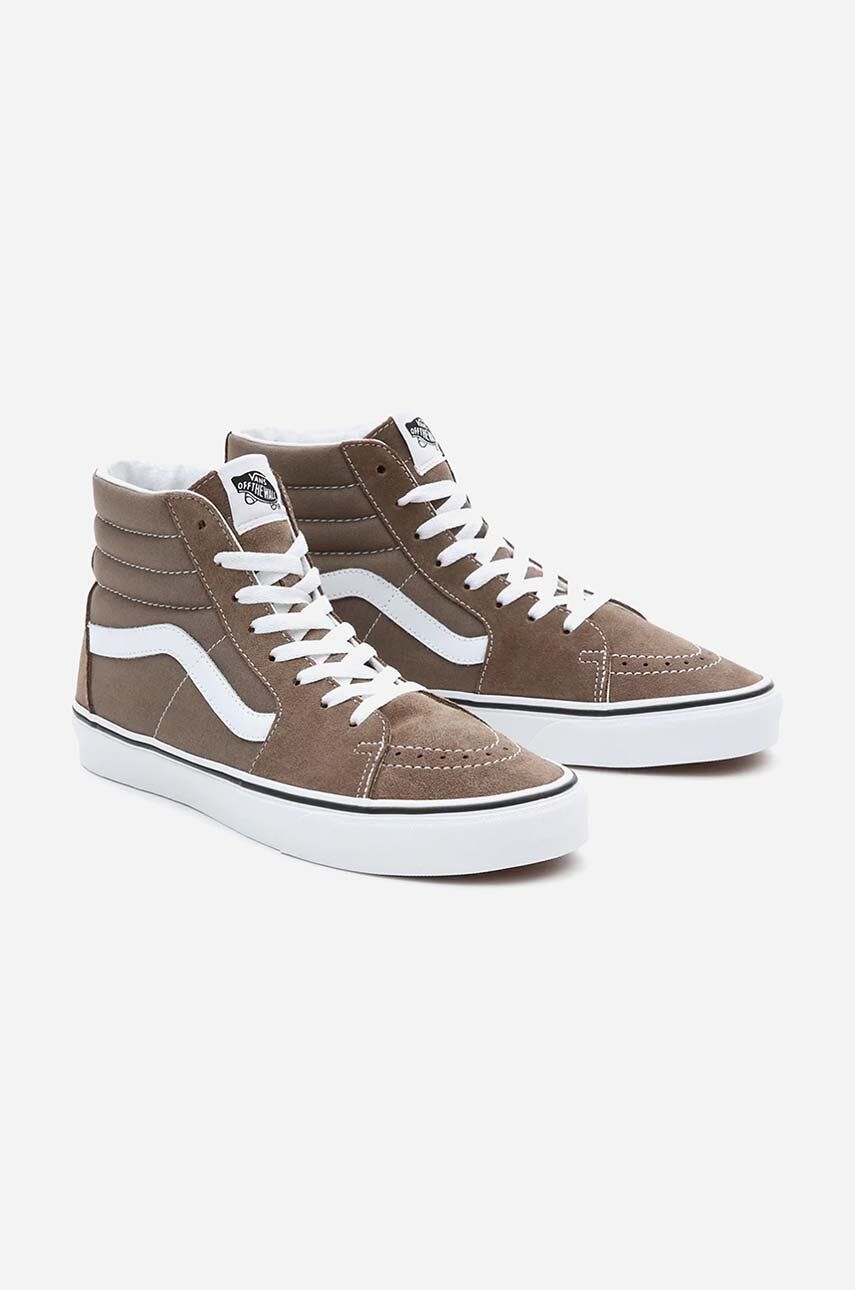 Tan high top clearance vans