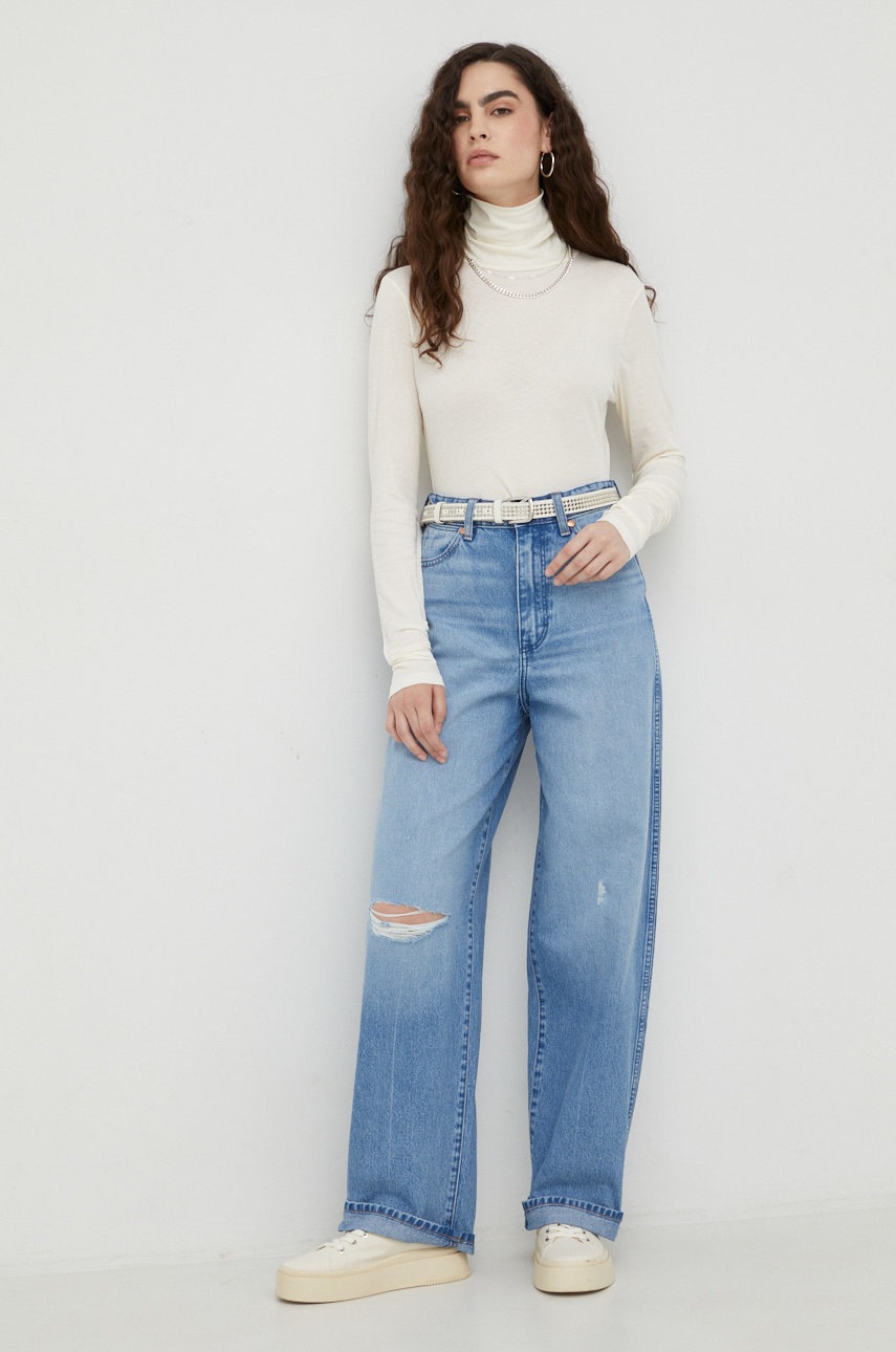 トップス blugirl Wrangler jeansy Barrel Ariel damskie high waist | Answear.com