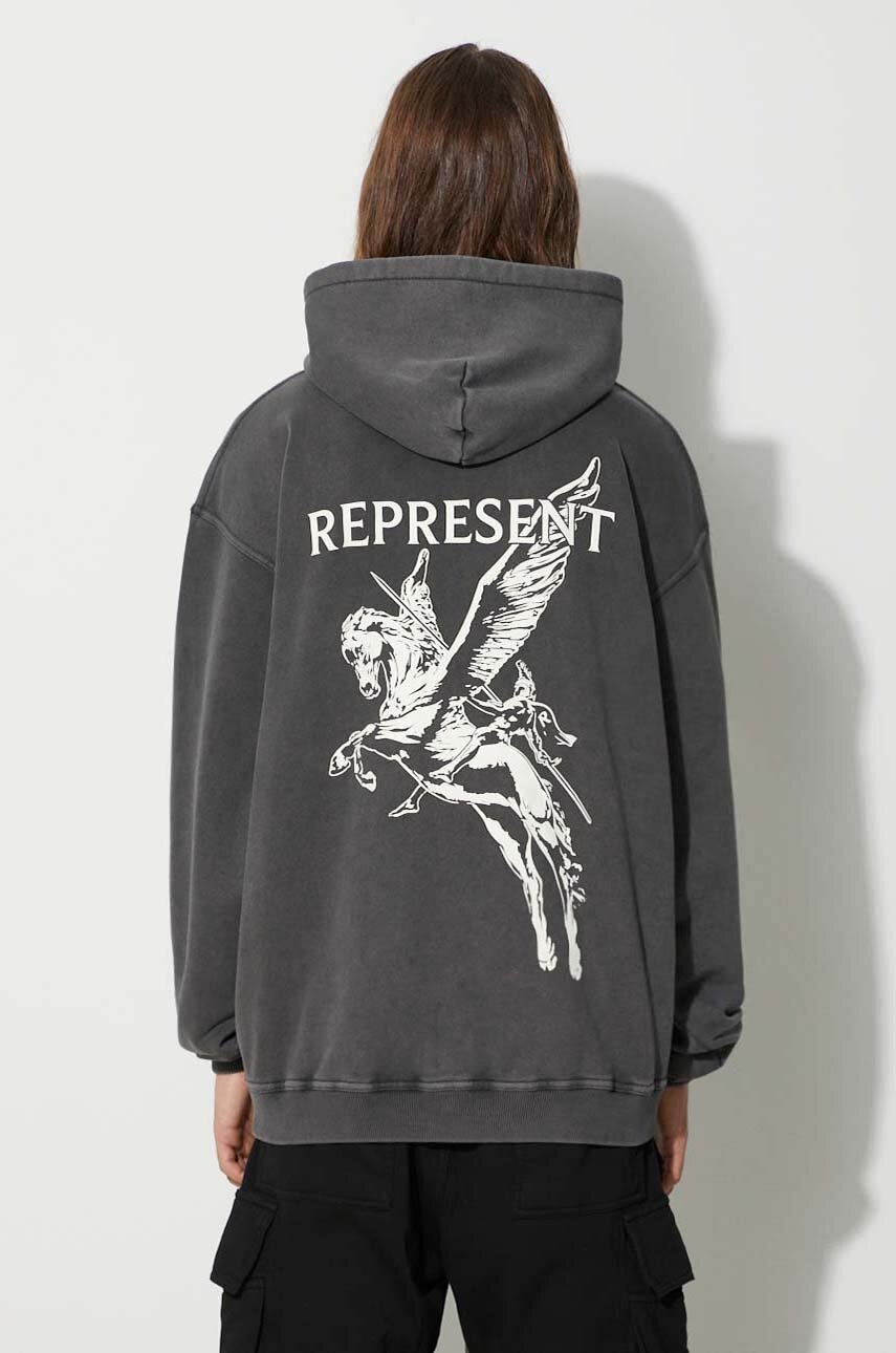 パーカー・フーディ REPRESENT Men Hoodies MLM4372 020 Grey Grey Metallica hooded sweatshirt Represent - men - REPRESENT
