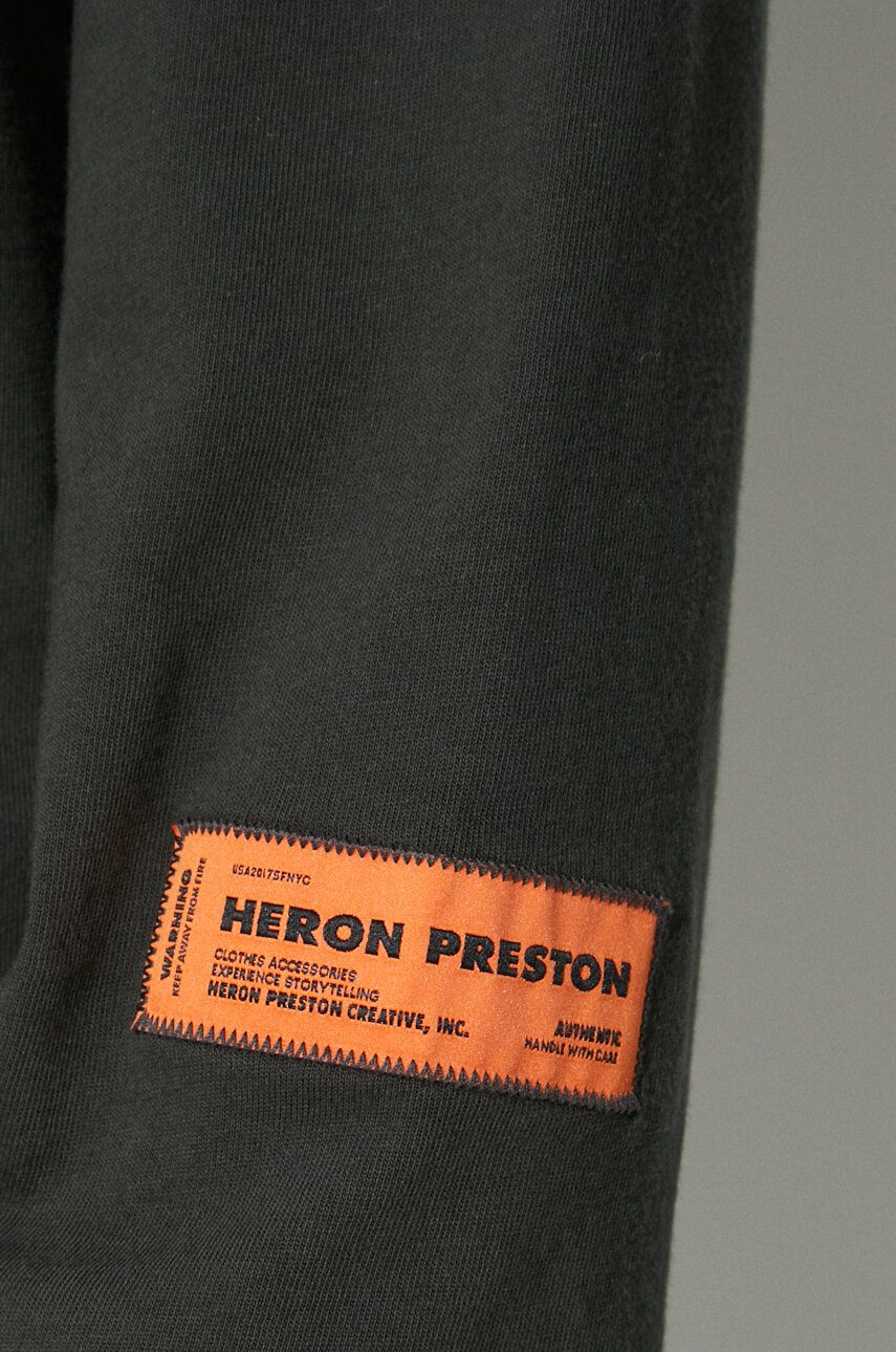 Heron Preston cotton longsleeve top Ls Tee gray color