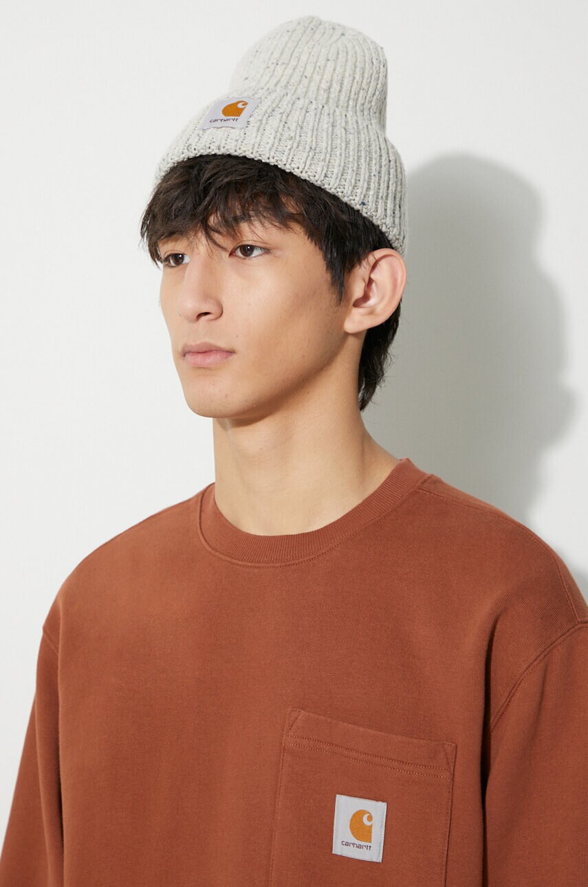 Carhartt WIP wool beanie beige color buy on PRM