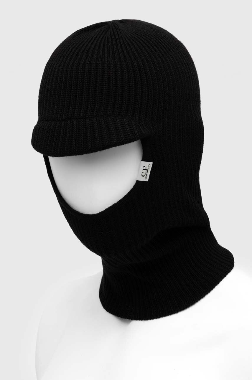 C.P. Company wool balaclava Ski Mask black color 15CMAC269A005509A