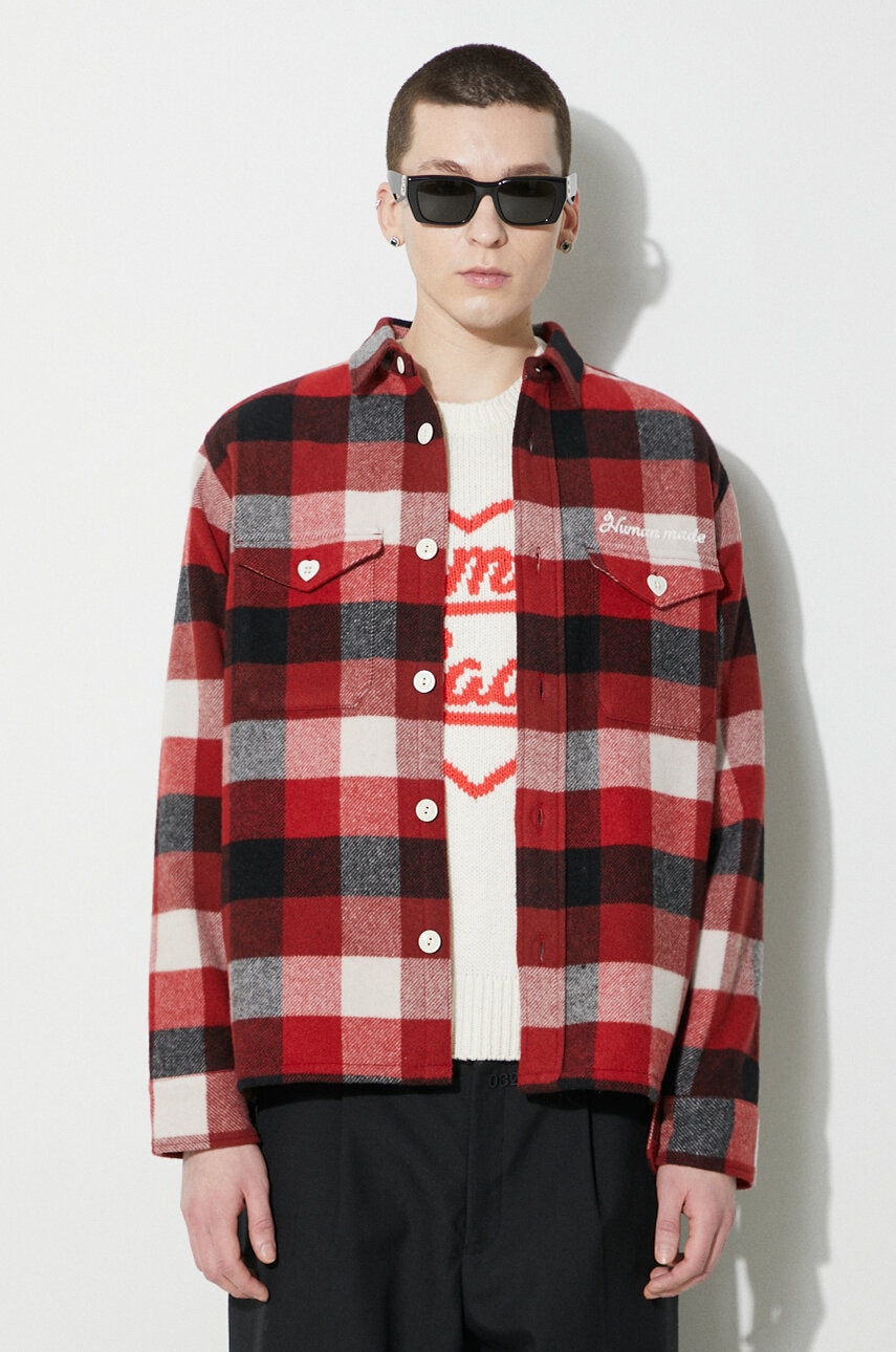 Human Made - WOOL BEAVERBLOCK CHECK SHIRT | HBX - Globally