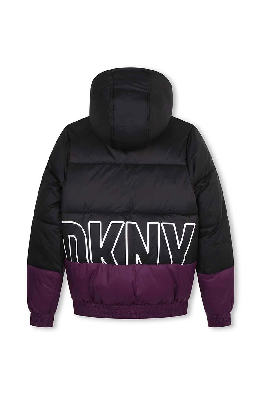 Dkny kurtka dwustronna dziecięca kolor fioletowy | Answear.com