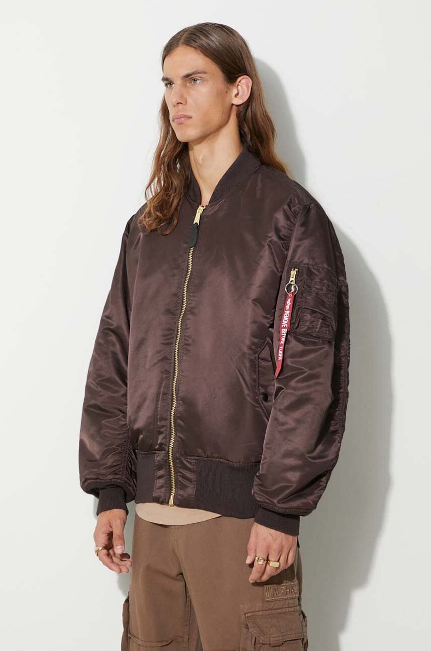 Alpha Industries reversible bomber jacket MA-1 men's brown
