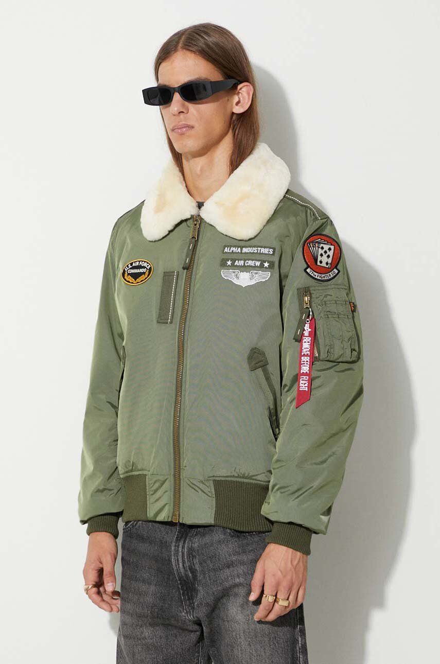 Alpha Industries jacket Injector III Air Force men\'s green color 198113.01  | buy on PRM