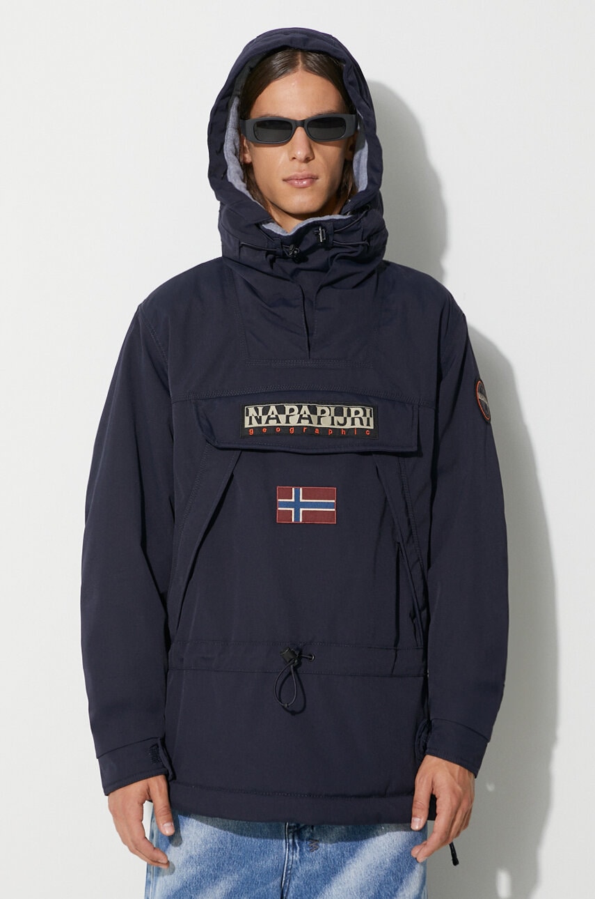Napapijri jacket SKIDOO 4 men s navy blue color NP0A4GMF1761 at PRM US
