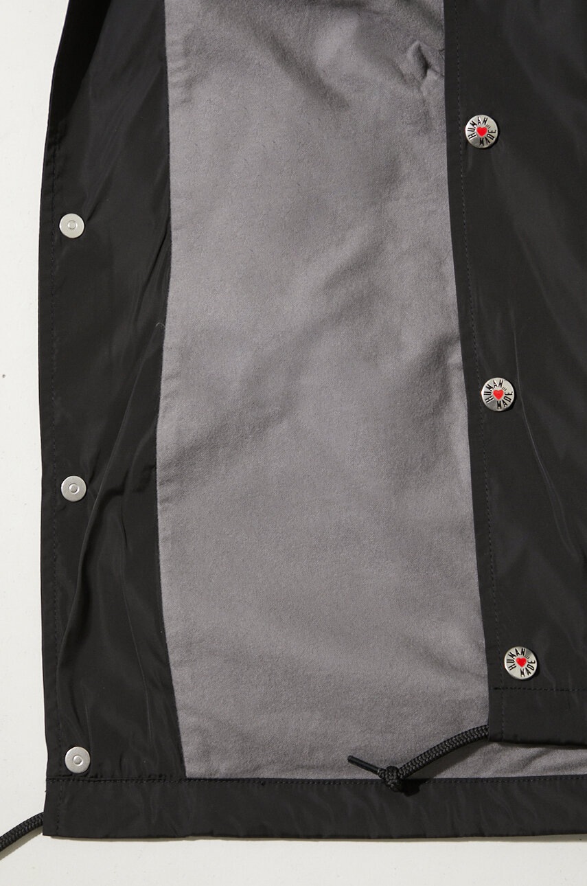 Human Made jacket Coach Jacket men's black color HM26JK002 at PRM US