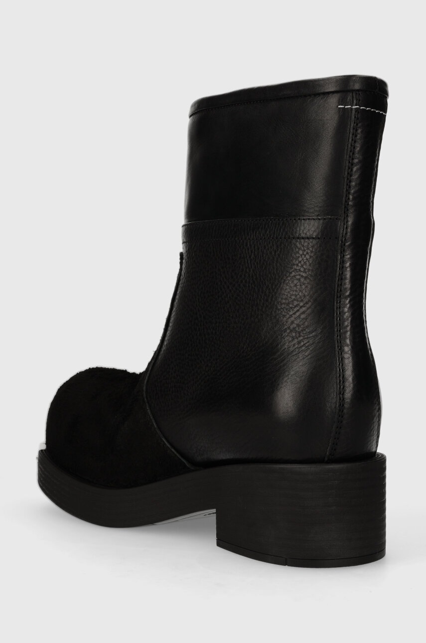 MM6 Maison Margiela leather shoes Ankle Boot men's black