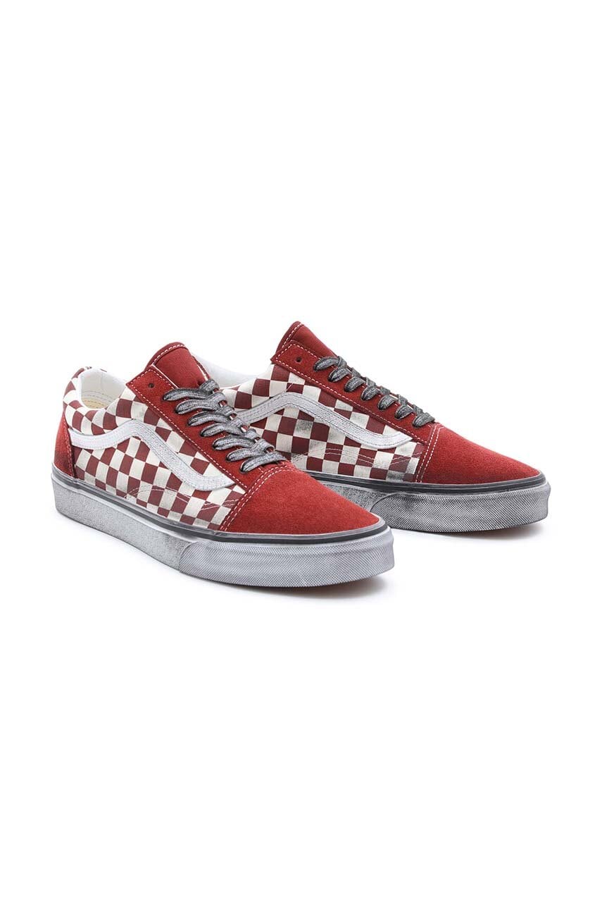 Black vans with red and white checkered top