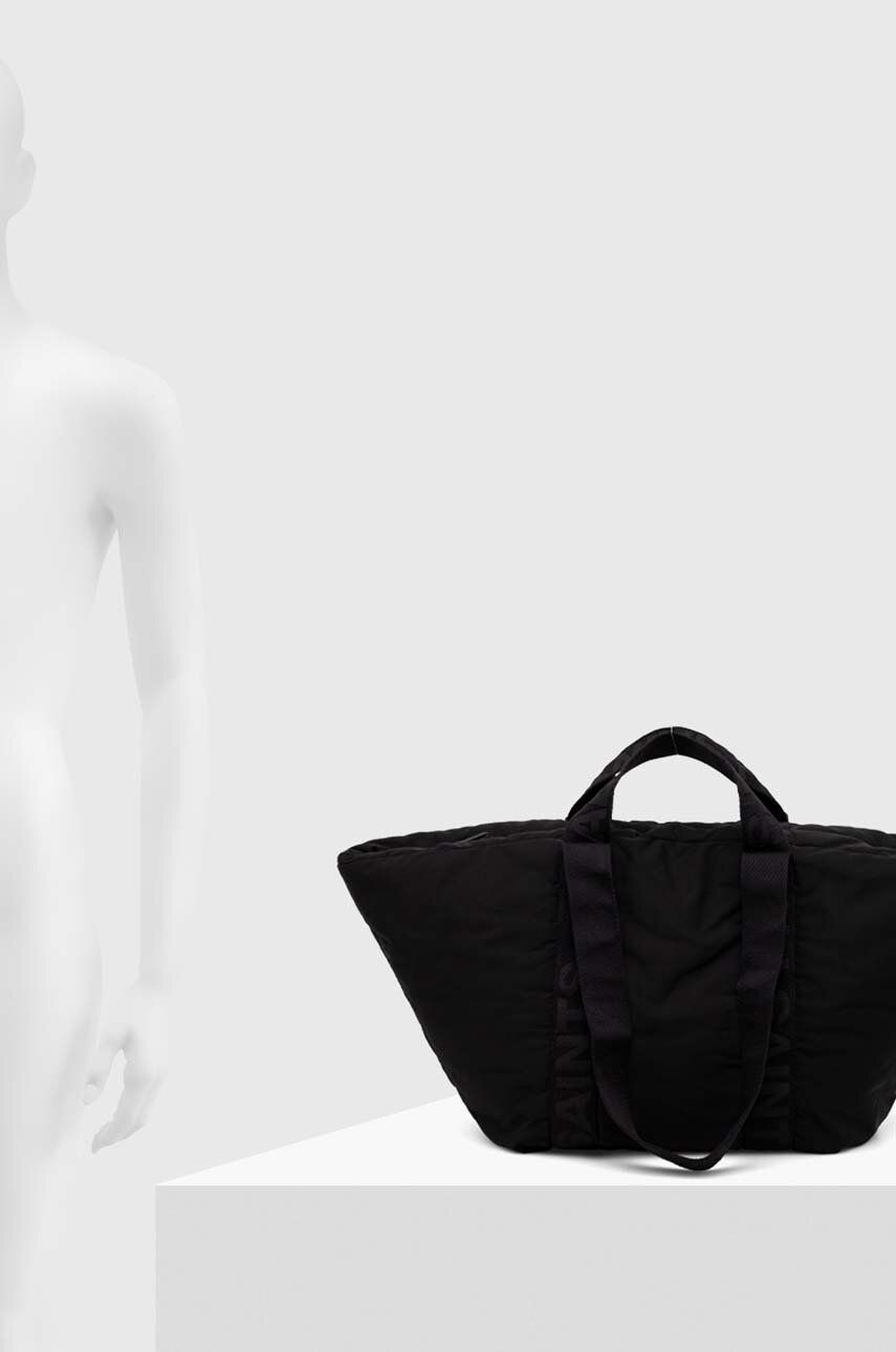 AllSaints torebka ESME NYLON E/W TOTE kolor czarny | Answear.com