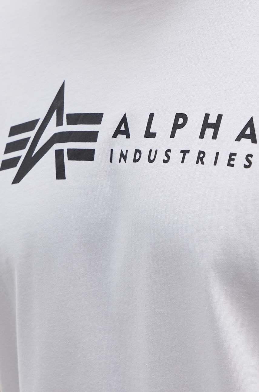 Alpha Industries cotton t-shirt Alpha Label T 2 Pack men's white color  118534.95 | buy on PRM