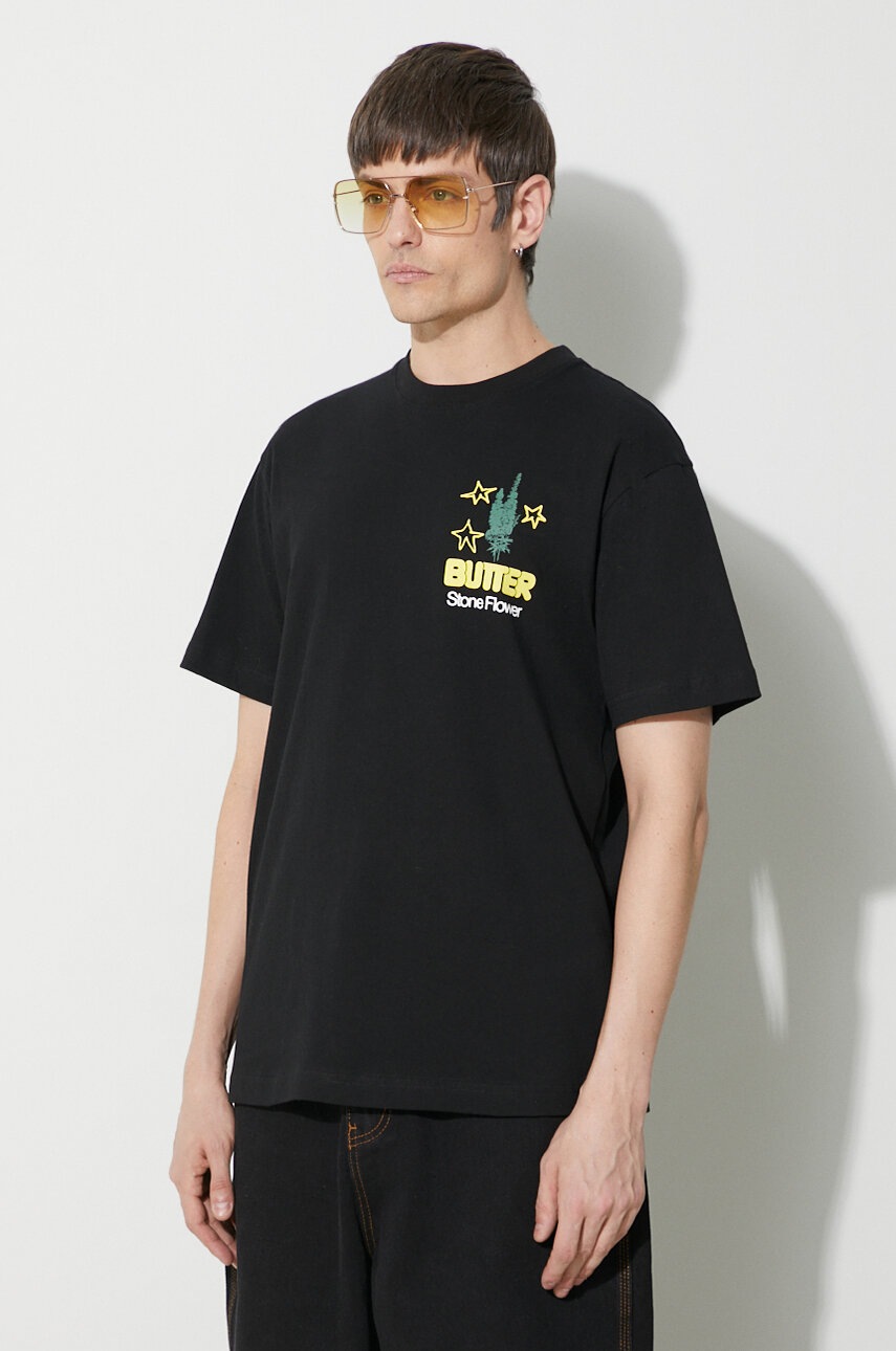 【BUTTER GOODS】 Stone Flower Tee / Black Stone Flower Tee – Butter Goods
