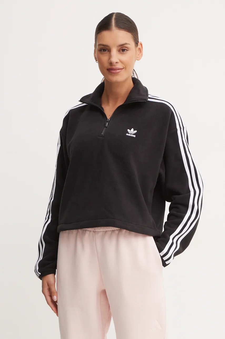 adidas Originals fleece sweatshirt Adicolor black color smooth IY7266 at PRM US
