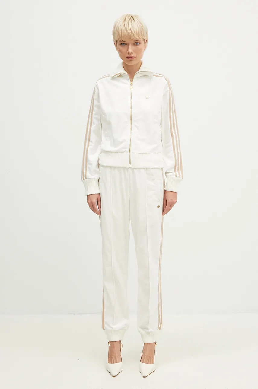 ジャケット　ホワイト　xs adidas Originals sweatshirt Velvet Tracktop women's beige color