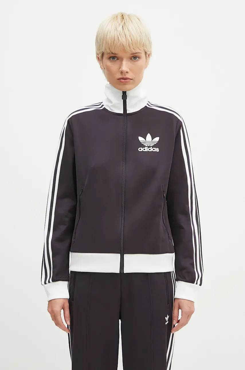 adidas Originals sweatshirt Beckenbauer Tracktop women s violet color IY2219 at PRM US