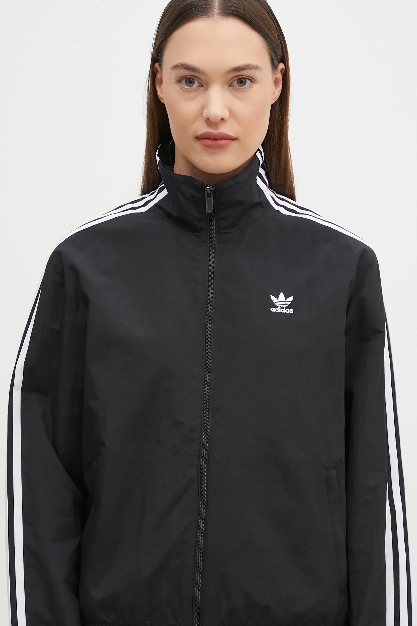 adidas Originals jacket Woven Tracktop women's black color