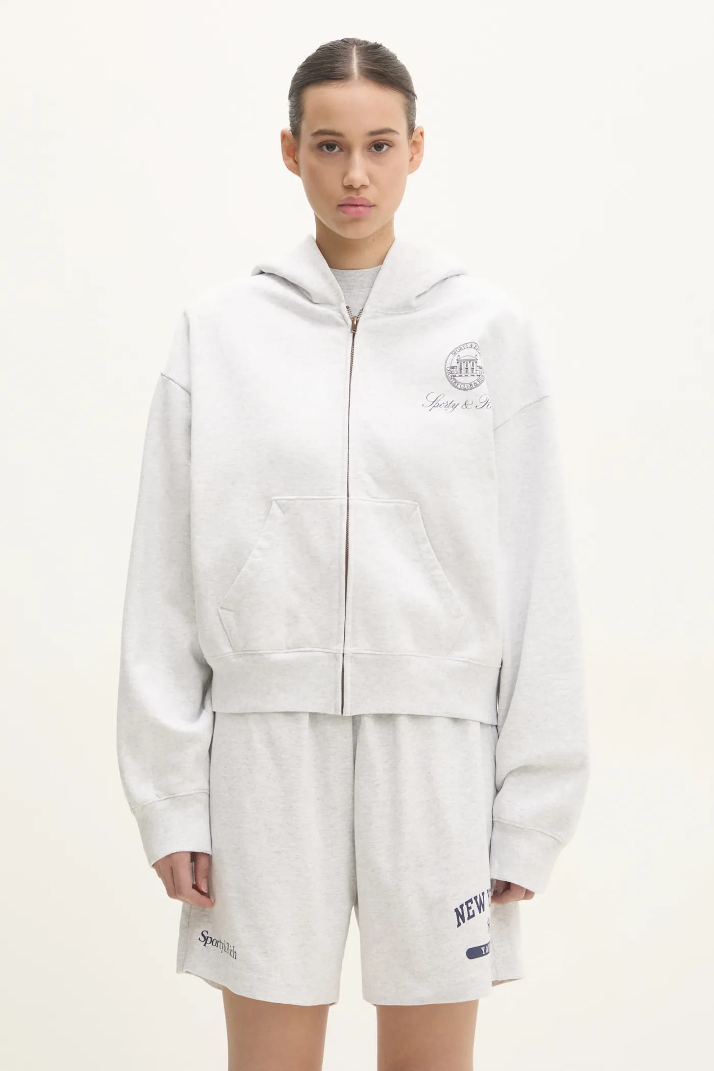 Sporty & Rich cotton sweatshirt Vendome Resort Cropped Zip Sporty & Rich cotton sweatshirt Vendome Resort Cropped Zip