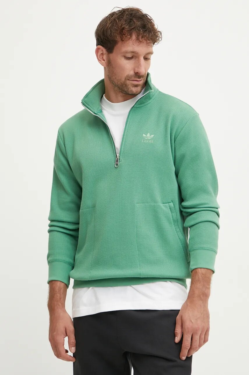 adidas Originals bluza barbati culoarea verde neted IY2306 ANSWEAR.ro