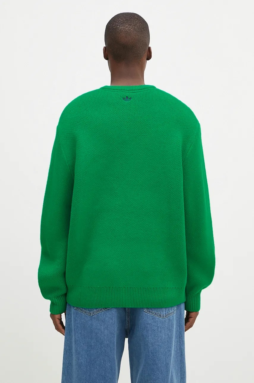 スウェット・トレーナー adidas originals RS M knitted Sweater adidas Originals jumper Knit Crewneck men's green color