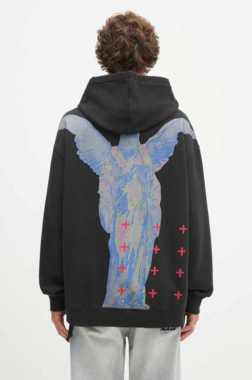 Bibiy ♡ MELINDA CAPE BLACK KSUBI cotton sweatshirt Sinners Biggie Hoodie men's black