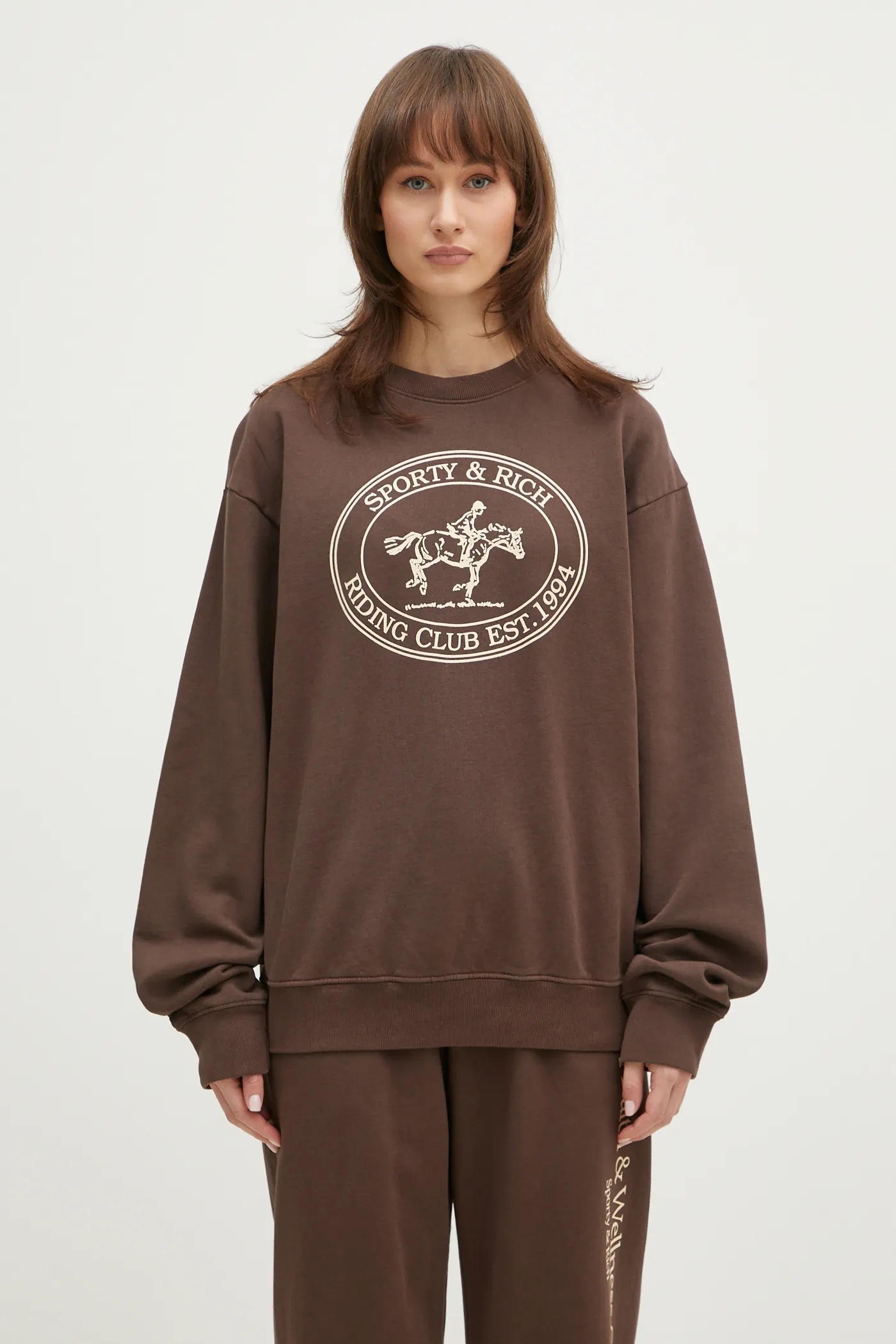 Sporty & Rich cotton sweatshirt Riding Club PRM EU