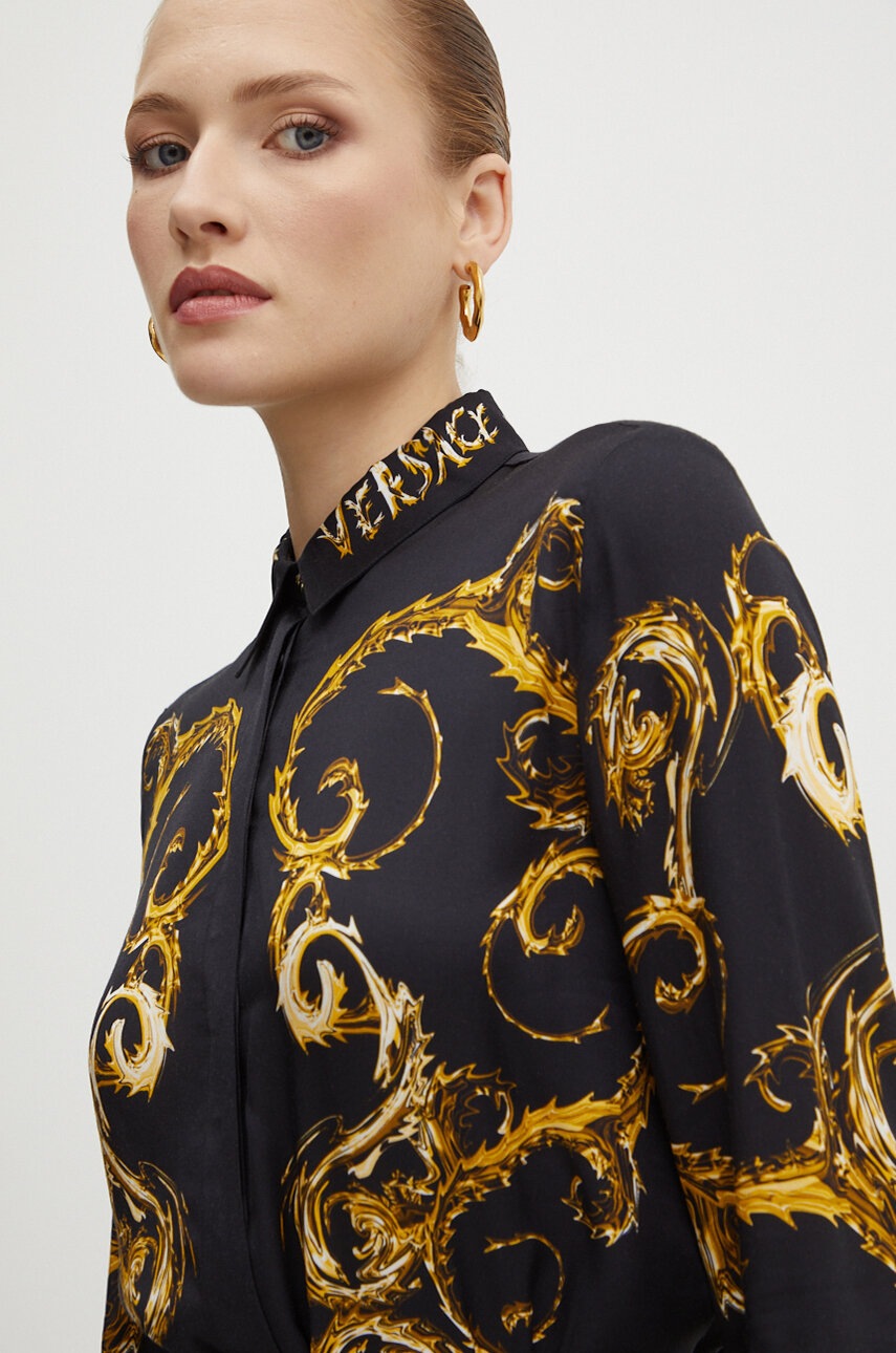 Versace Jeans Couture koszula damska kolor czarny regular z