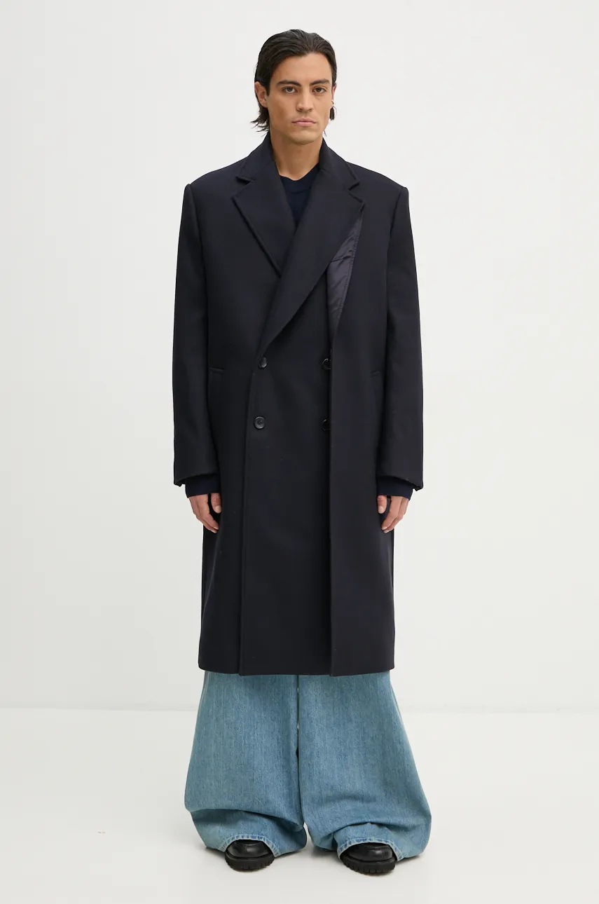 DAIRIKU　20AW Long Wool Tailored Jacket Wool Cashmere Tailored Long Coat in Dark Chocolate