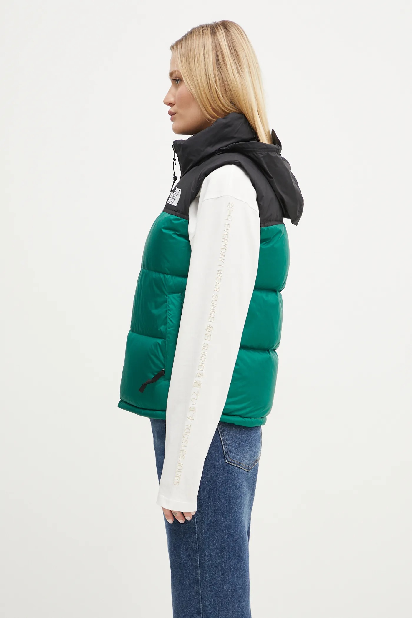 アウターその他 THE NORTH FACE Woman Waistcoat Green NF0A3XEPP NL1 The North Face Outlet: recycled quilted nylon vest - Green