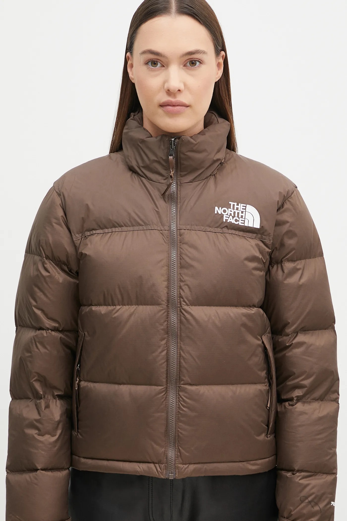 The North Face down jacket 1996 Retro Nuptse women's brown color