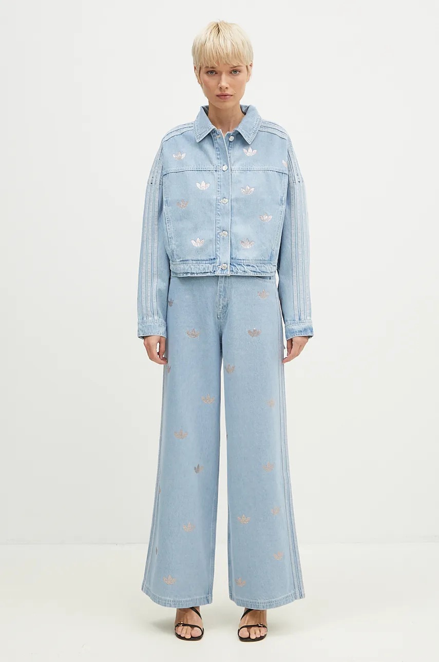 adidas Originals denim jacket Femme Galore Denim Rhinestone