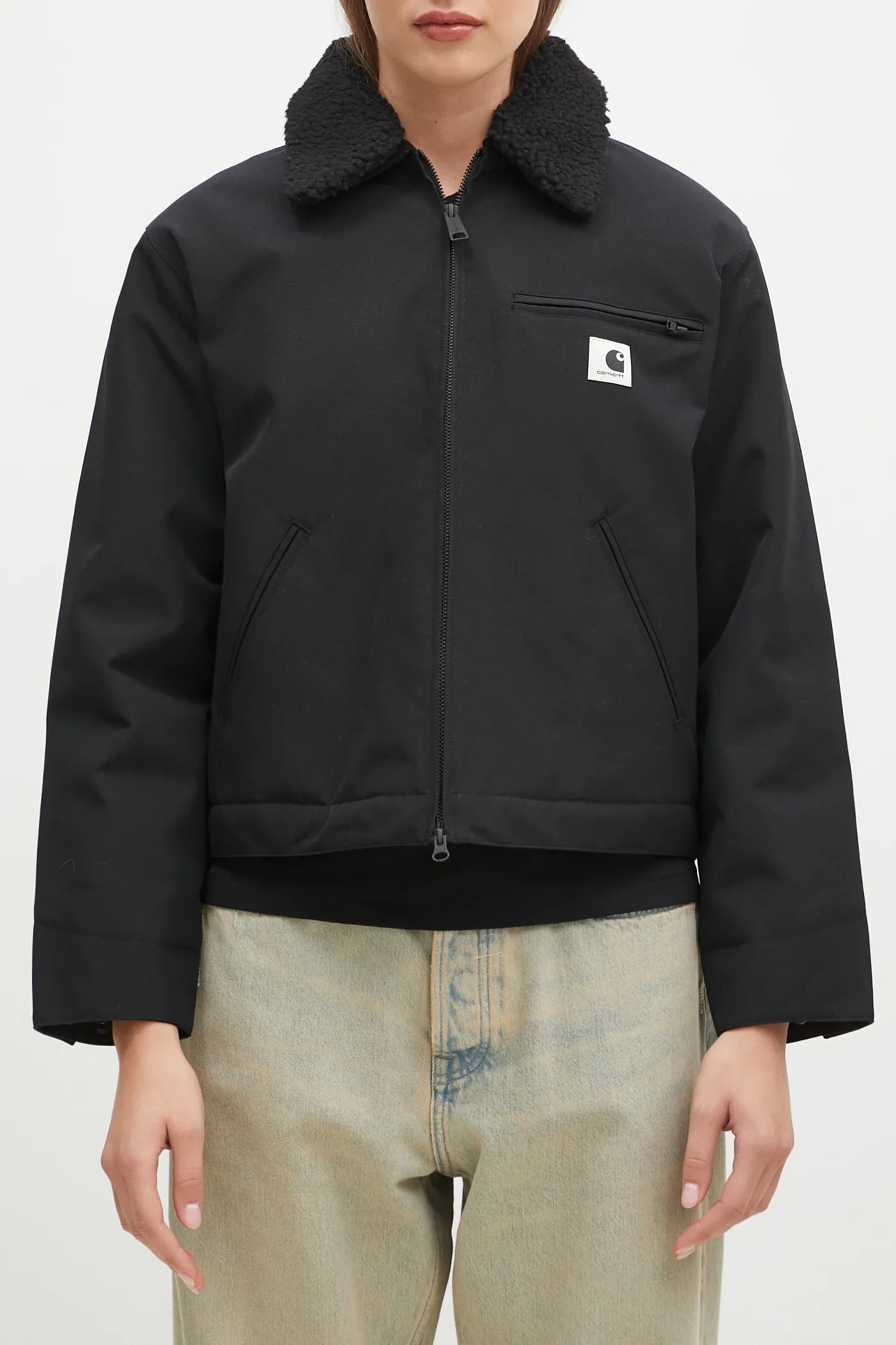 Carhartt WIP jacket Newkirk Jacket women's black color I033880 Carhartt WIP jacket Newkirk Jacket women's black color I033880