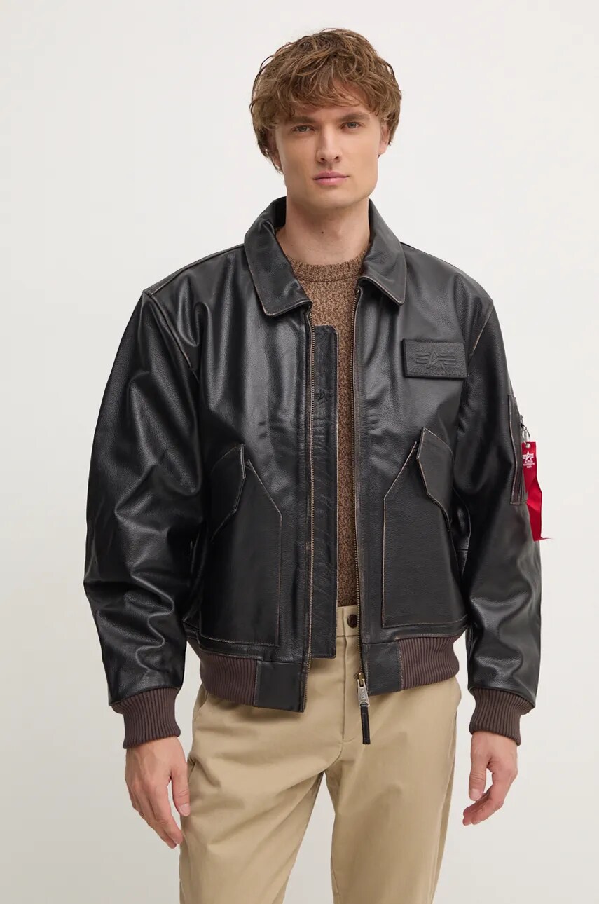 Alpha Industries giacca in pelle acquista su Answear ANSWEAR