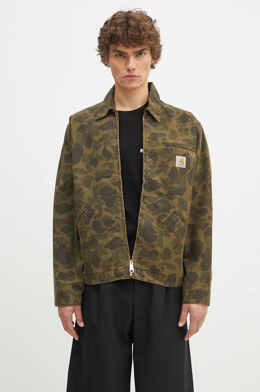 Carhartt WIP cotton jacket Duck Detroit Jacket green color I034281.2MQGD at PRM US