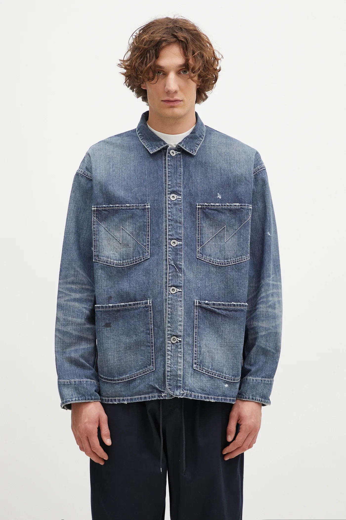 NEIGHBORHOOD denim jacket Washed Coverall Jacket PRM EU NEIGHBORHOOD denim jacket Washed Coverall Jacket PRM EU