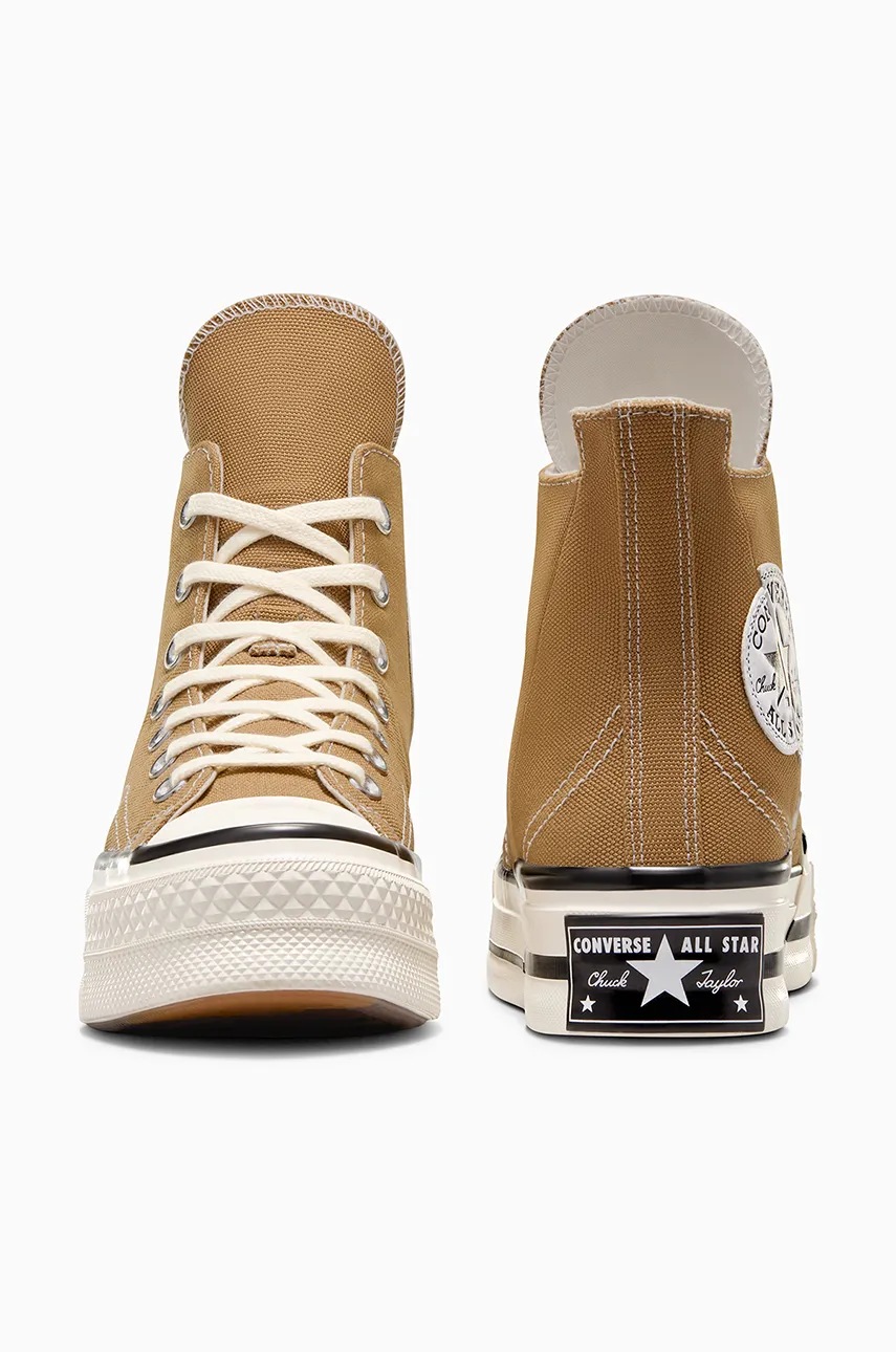 Converse tenisi Chuck 70 Plus femei, culoarea maro, A12321C