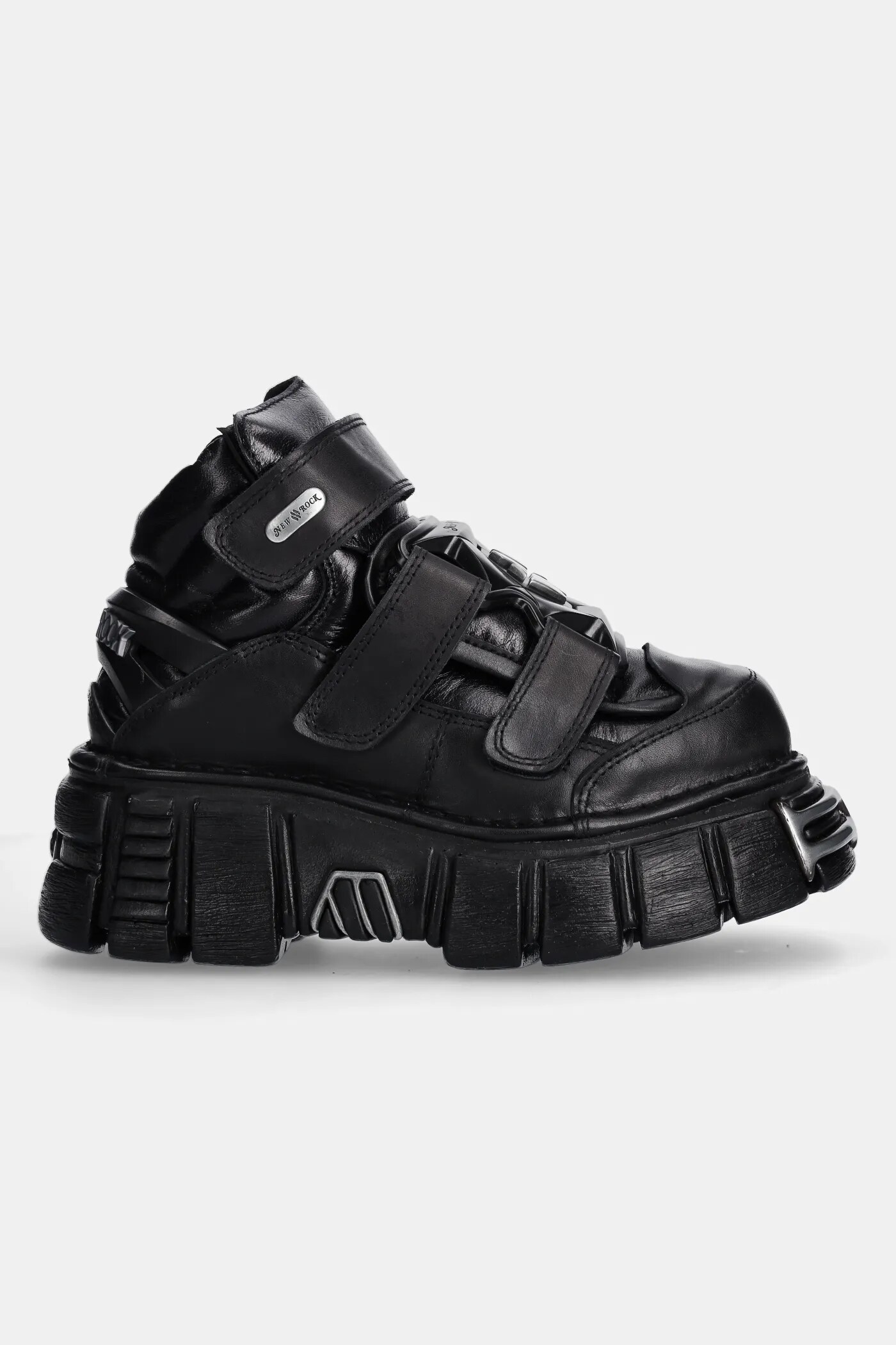 New Rock leather sneakers black color M.285.S1 at PRM US