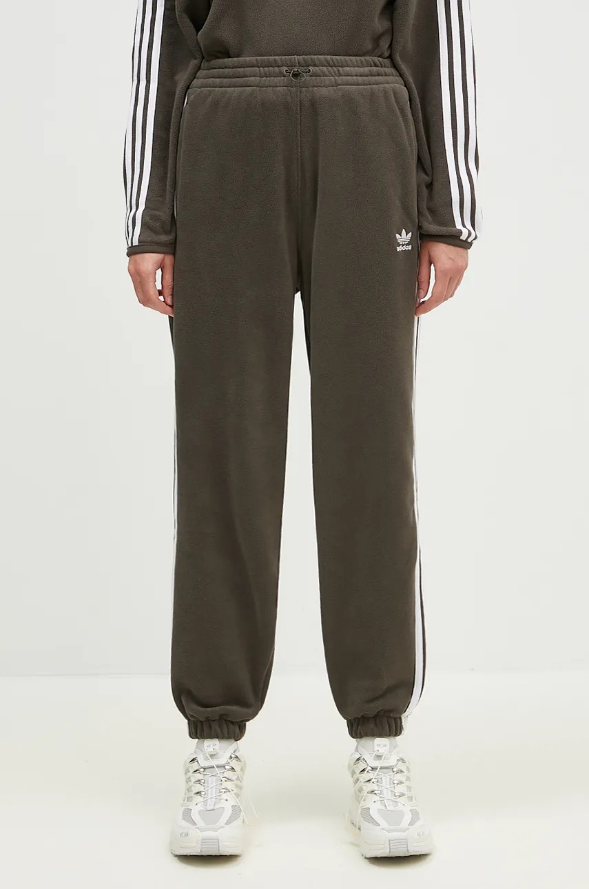 adidas Originals joggers Polar Fleece Track Pant green color with an application IY7835 at PRM US