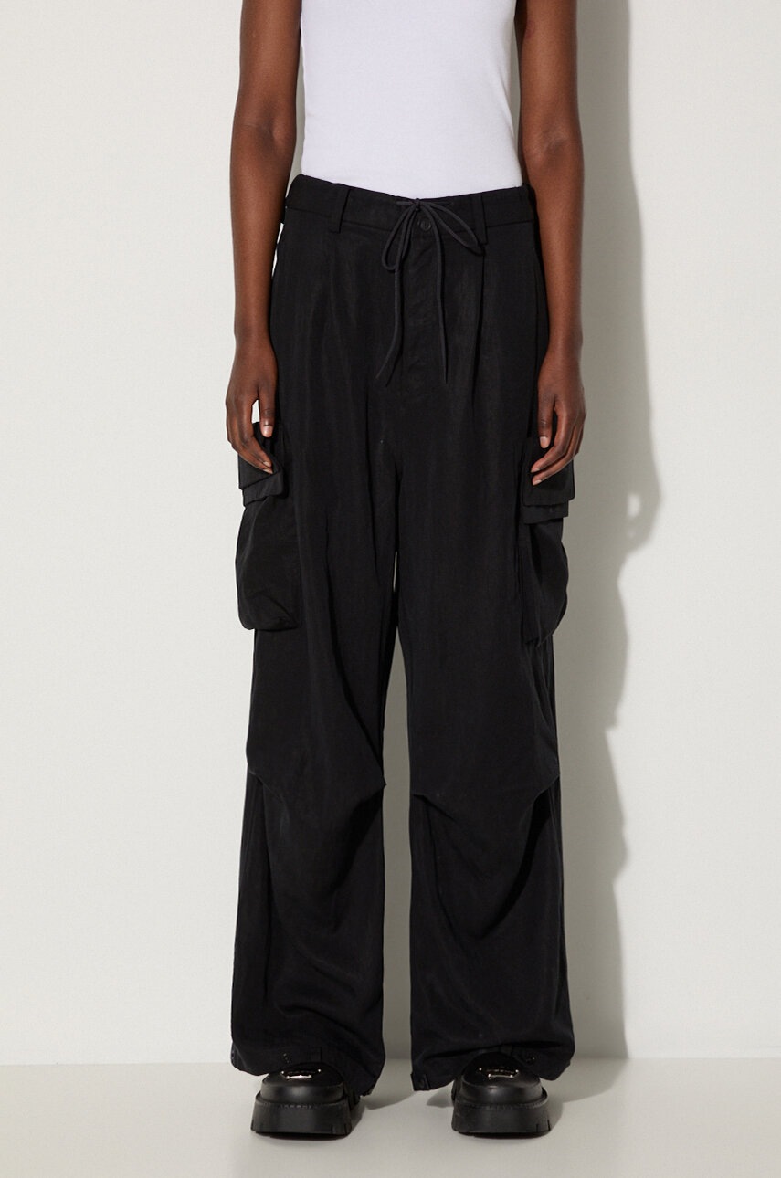 【WOOHWA】3PIE POCKET CARGO TR PANTS Multi Pocketed Cargo Trousers: Unisex Streetwear Techwear