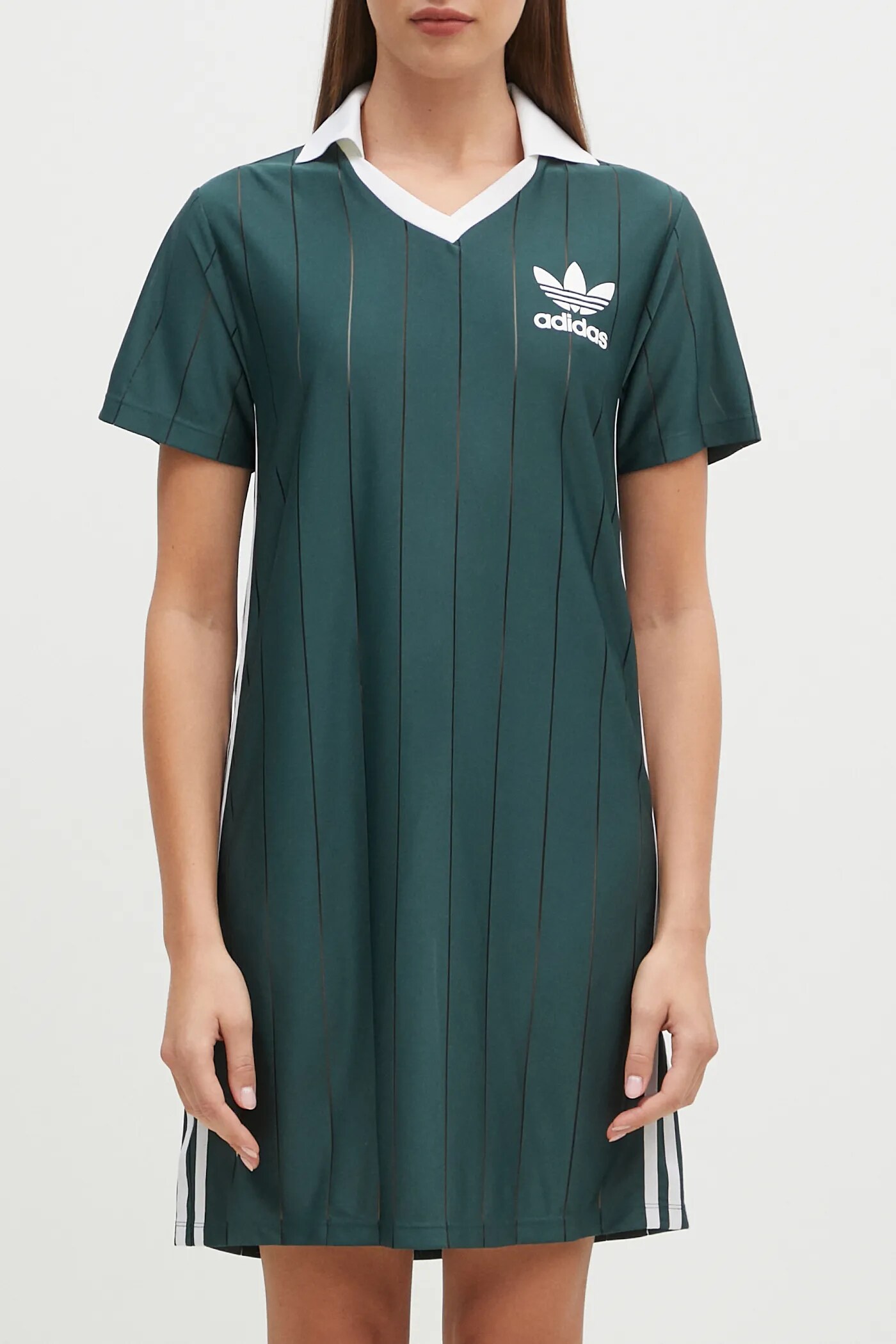 Green and white adidas dress hot sale