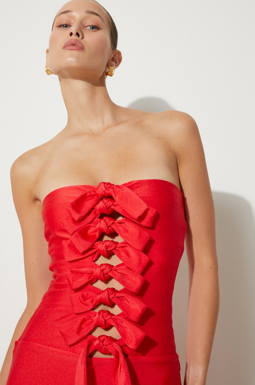 Coperni dress Jersey Knot Gala red color COPR110BIS545 at PRM US