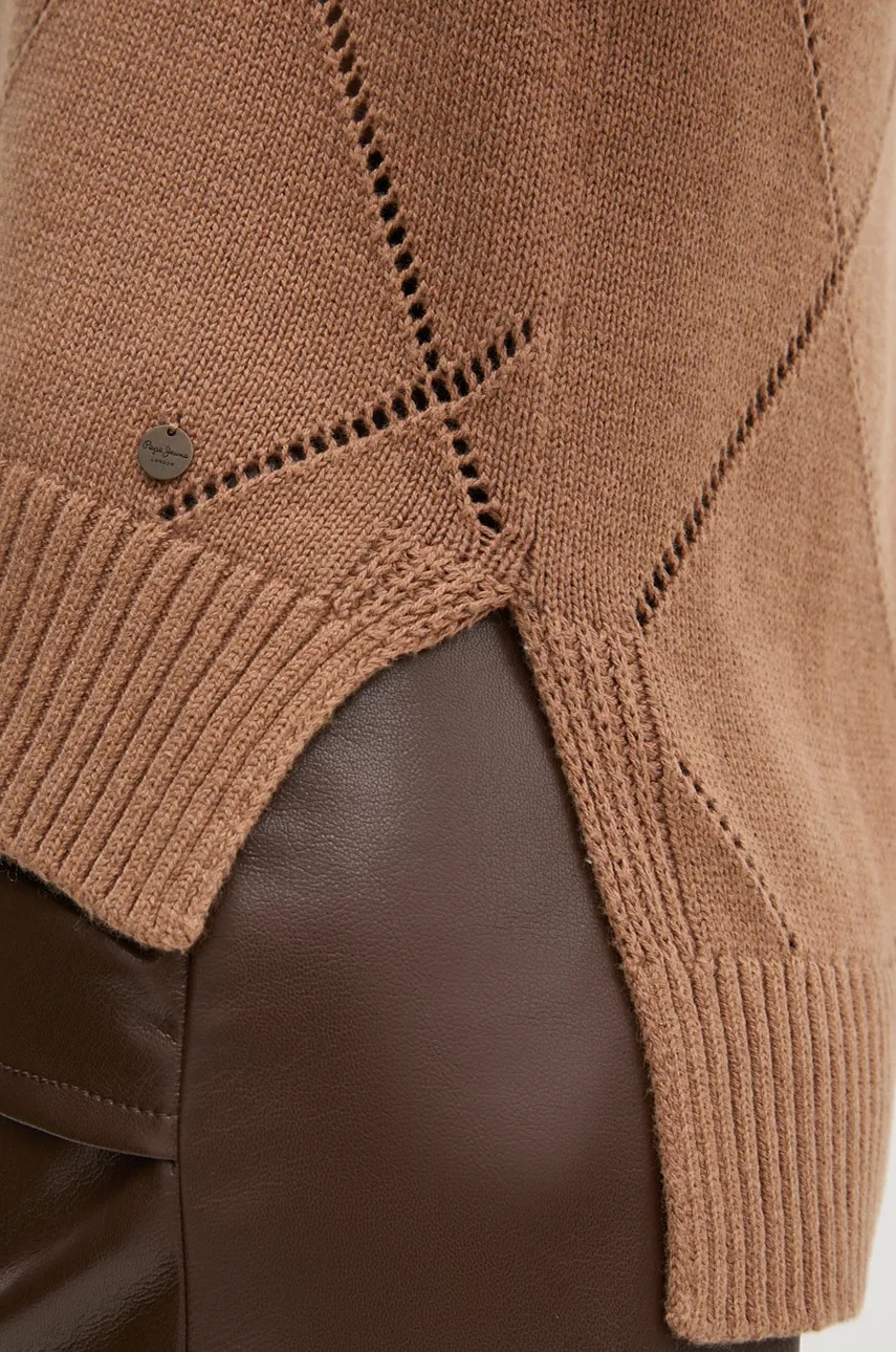 Pepe Jeans Idris Gilet In Maglia Per Donna - Vestibilità Rilassata, Scollo Quadrato, Spacchi Laterali, Cotone Sostenibile, Colore Unico - 6