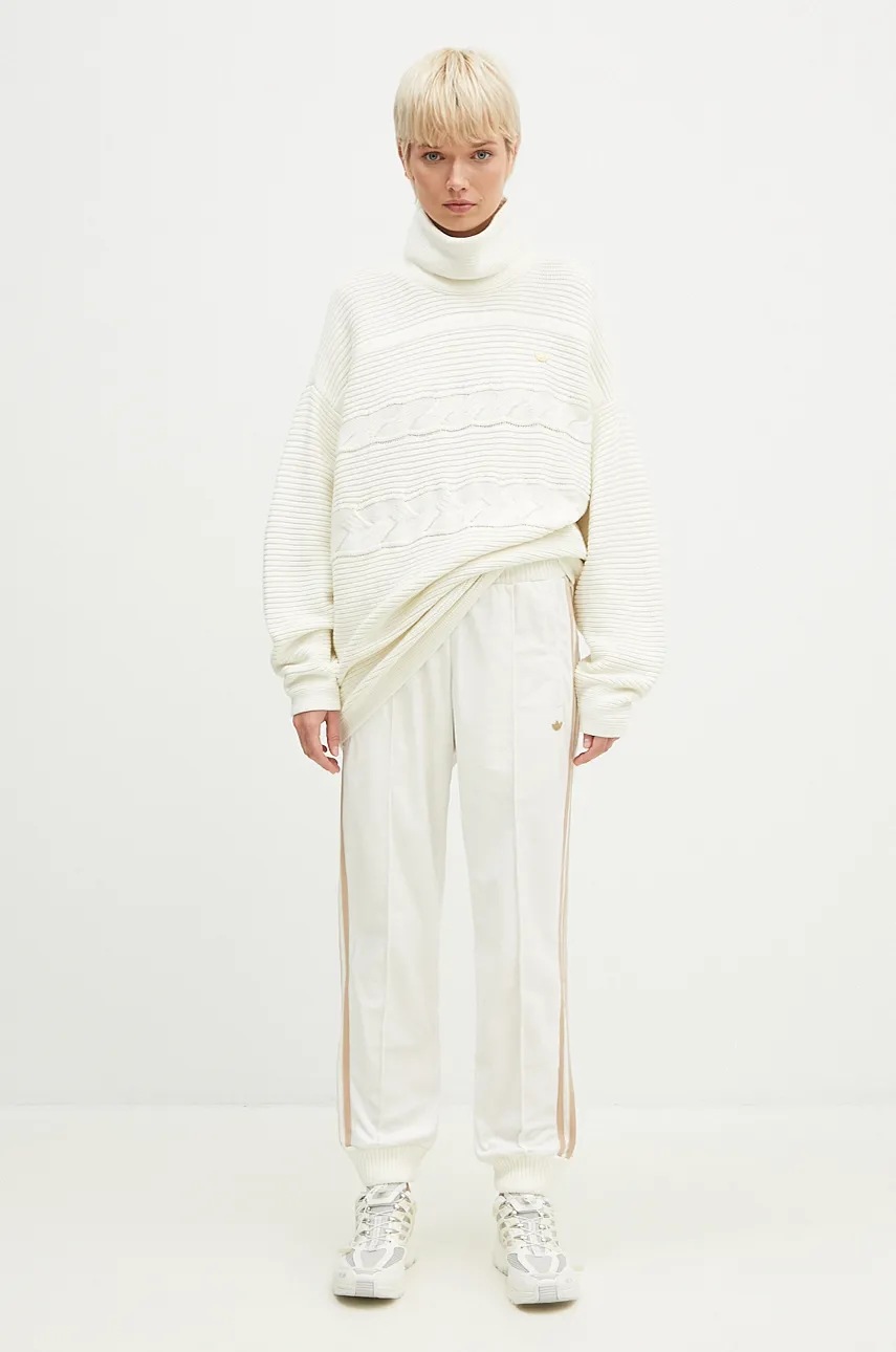 adidas Originals cotton jumper OS Turtleneck beige color IX0965 at
