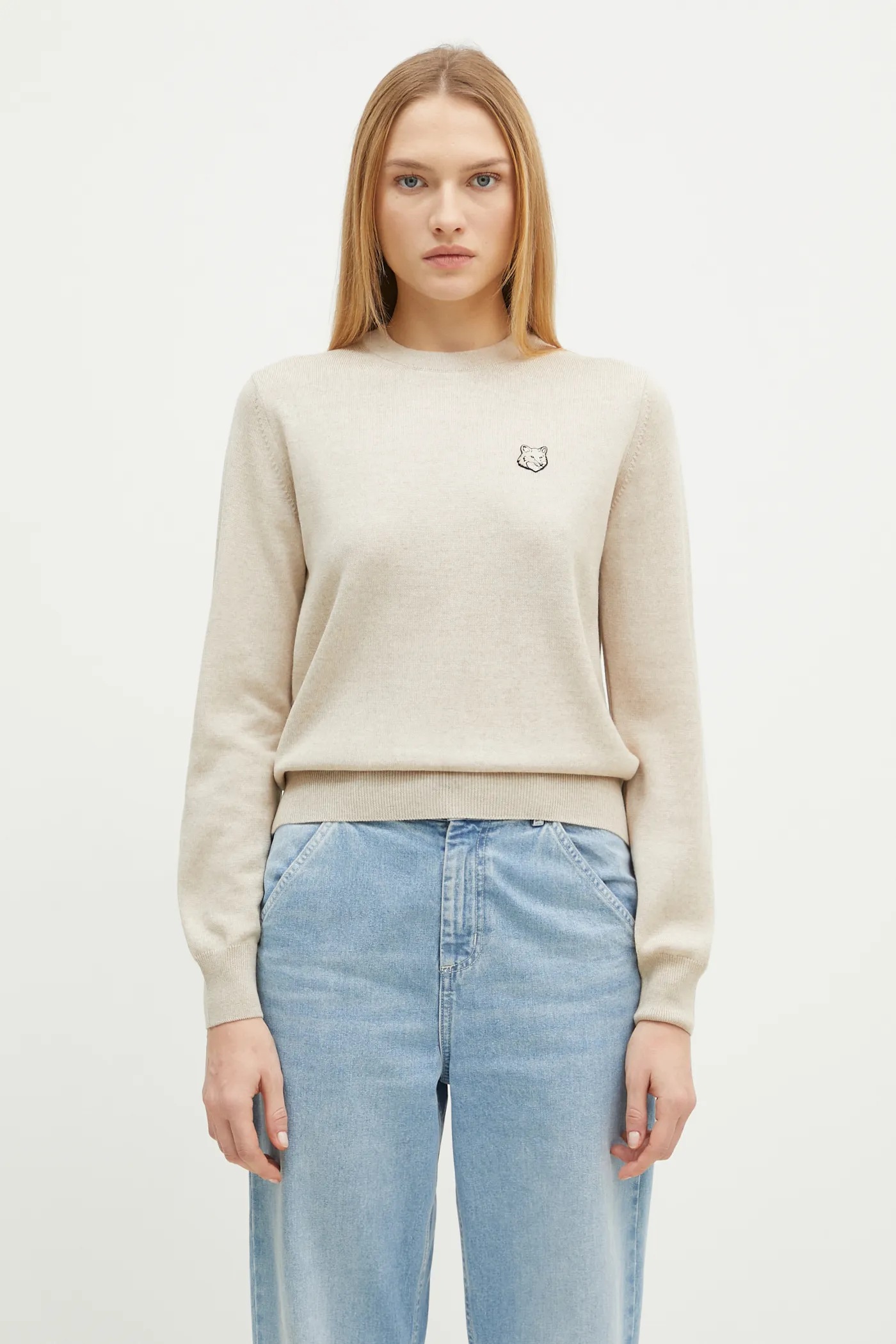 Maison Kitsuné woolen jumper Bold Fox Head Patch PRM EU