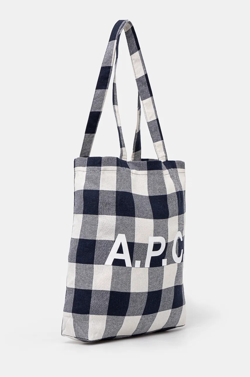 A.P.C. handbag Tote Lou navy blue color COGZX M61442 at PRM US