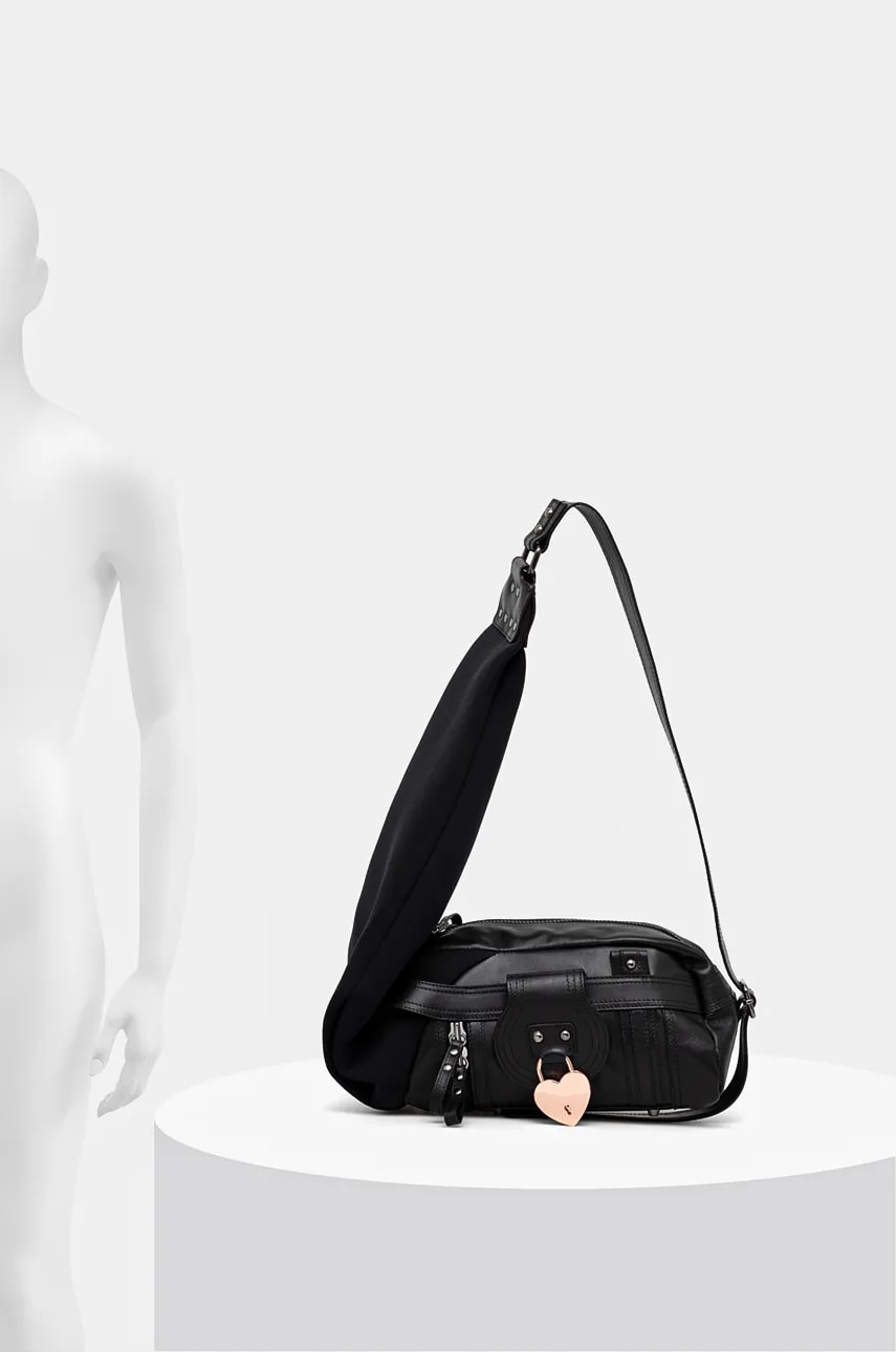 Ottolinger handbag Mini Neoprene Leather Bag black color Ottolinger handbag Mini Neoprene Leather Bag black color