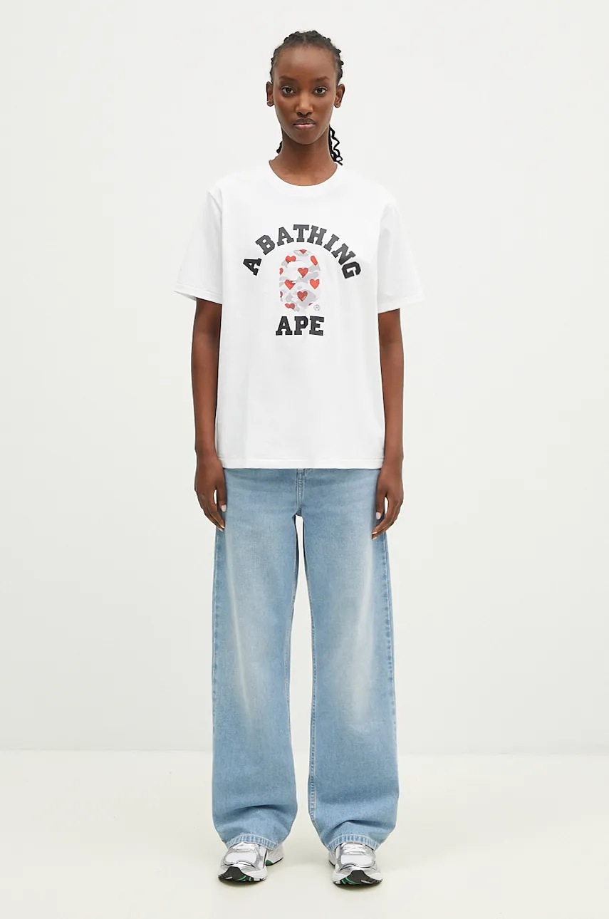 A Bathing Ape cotton t-shirt I Love Bape College PRM EU