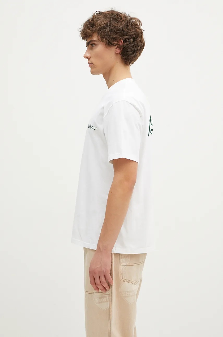 Tシャツ・カットソー BARBOUR Men T Shirts MTS1448MTS White Barbour Archive T-shirt white Barbour x NOAH | TheDoubleF